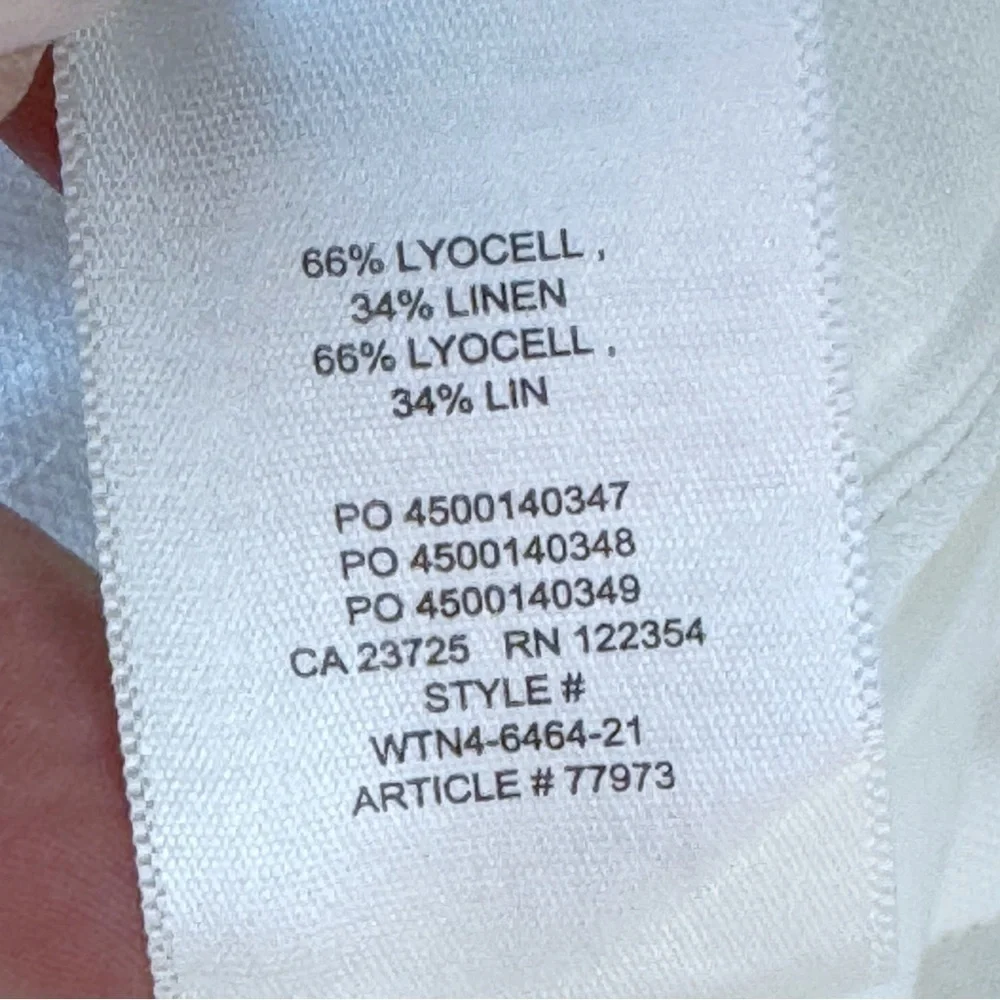 New! Wilfred Linen White Sz 12 Allant Pant Cuffed Crop
